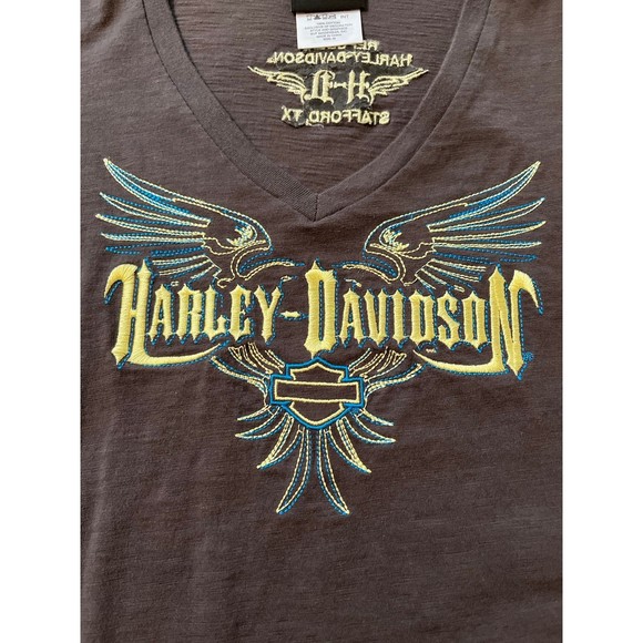 Women's Medium Harley Davidson Dark Grey Shirt - Picture 3 of 10